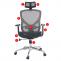 Brostuhl HWC-A61, Schreibtischstuhl, Sliding-Funktion Stoff/Textil ISO9001 ~ schwarz/grau