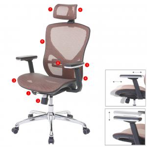 Brostuhl HWC-A61, Schreibtischstuhl, Sliding-Funktion Stoff/Textil ISO9001 ~ mandarin/mandarin