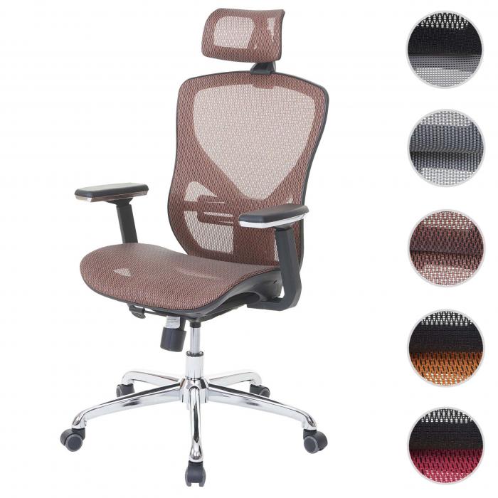 Brostuhl HWC-A61, Schreibtischstuhl, Sliding-Funktion Stoff/Textil ISO9001 ~ mandarin/mandarin