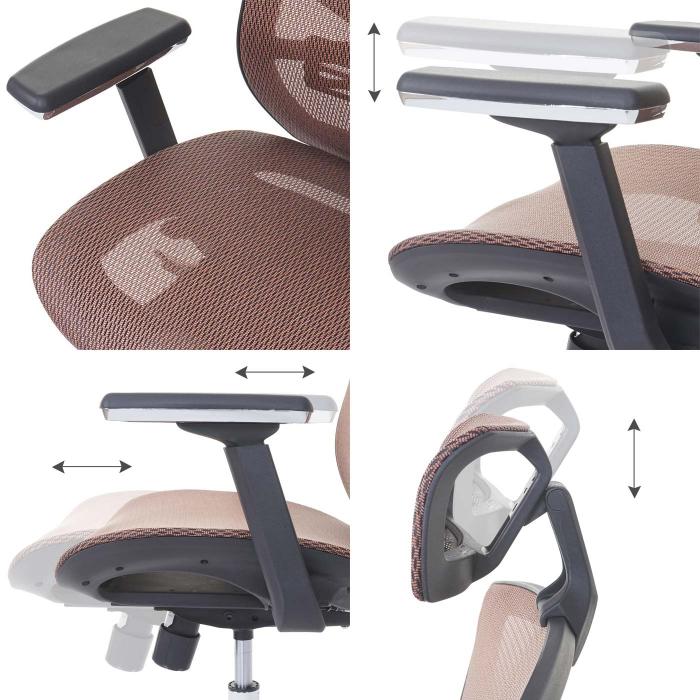 Brostuhl HWC-A61, Schreibtischstuhl, Sliding-Funktion Stoff/Textil ISO9001 ~ mandarin/mandarin