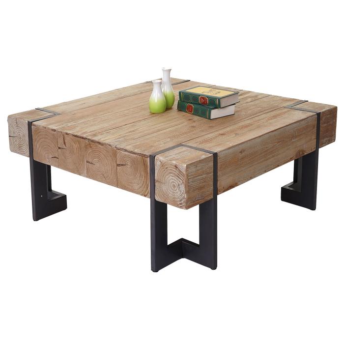 B-Ware (Kratzer/Riss, Schrauben fehlen SK5) | Couchtisch HWC-A15, Wohnzimmertisch, Tanne Holz massiv MVG ~ 70x70cm