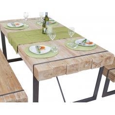 Esszimmertisch HWC-A15, Esstisch Tisch, Tanne Holz rustikal massiv MVG-zertifiziert ~ naturfarben 80x200x90cm