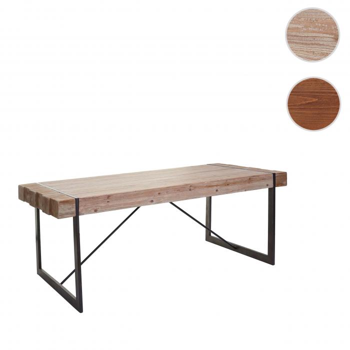 Esszimmertisch HWC-A15, Esstisch Tisch, Tanne Holz rustikal massiv MVG-zertifiziert ~ naturfarben 80x200x90cm