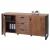 Sideboard HWC-A27, Kommode Schrank, 3D-Struktur 2 Staufcher 80x160x40cm MVG-zertifiziert MDF Metall ~ Wildeiche-Optik