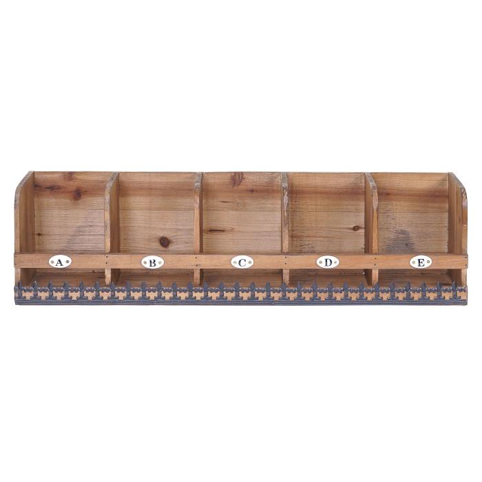 Wandregal HWC-A43, Hngeregal Regal, Tanne Holz massiv Vintage Shabby-Look 71x18x16cm