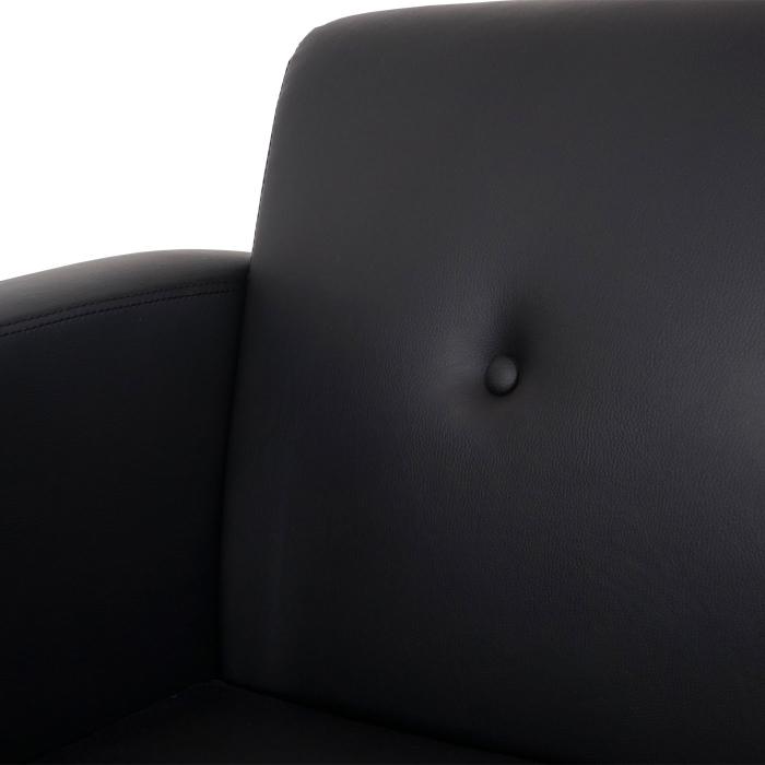 Sessel HWC-C19, Modular-Sofa Eckteil ohne Armlehnen, erweiterbar Kunstleder ~ schwarz