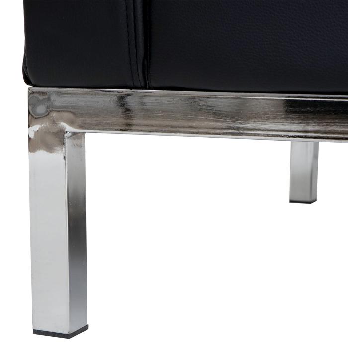 Sessel HWC-C19, Modular-Sofa Seitenteil links mit Armlehne, erweiterbar Kunstleder ~ schwarz
