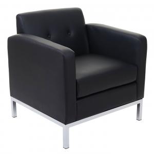 Sessel HWC-C19, Modular-Sofa mit Armlehne, erweiterbar Kunstleder ~ schwarz