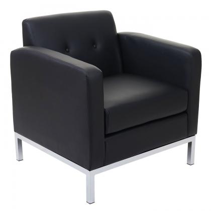 Sessel HWC-C19, Modular-Sofa mit Armlehne, erweiterbar Kunstleder ~ schwarz