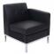 Sessel HWC-C19, Modular-Sofa Seitenteil rechts mit Armlehne, erweiterbar Kunstleder ~ schwarz