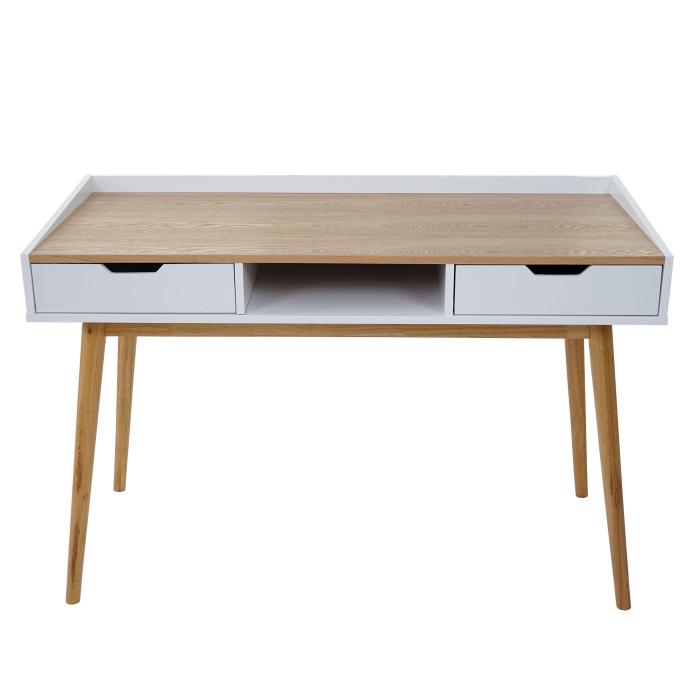 Schreibtisch HWC-A70, Computertisch Brotisch, 120x55cm MDF Esche-Optik