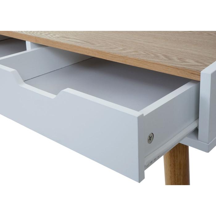 Schreibtisch HWC-A70, Computertisch Brotisch, 120x55cm MDF Esche-Optik