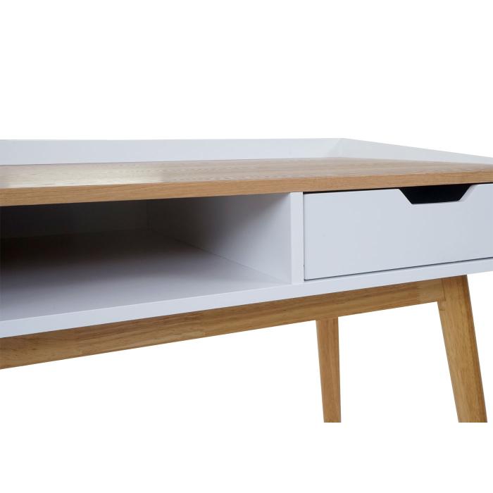 Schreibtisch HWC-A70, Computertisch Brotisch, 120x55cm MDF Esche-Optik