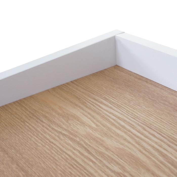 Schreibtisch HWC-A70, Computertisch Brotisch, 120x55cm MDF Esche-Optik
