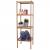 Badregal HWC-B18, Badezimmer Badschrank Standregal, Bambus ~ 110x34x33cm