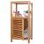 Badregal HWC-B18, Badezimmer Badschrank Standregal mit Tür, Bambus ~ 80x36x34cm