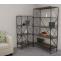 Bcherregal HWC-C10, Standregal Wohnregal, Echtholz Metall ~ 4 Ebenen, 142x60cm