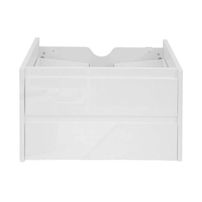 Waschbeckenunterschrank HWC-B19, Waschtischunterschrank Waschtisch Badezimmer, hochglanz Soft-Close 50x60cm ~ wei
