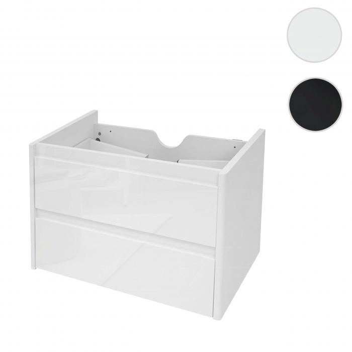 Waschbeckenunterschrank HWC-B19, Waschtischunterschrank Waschtisch Badezimmer, hochglanz Soft-Close 50x60cm ~ wei