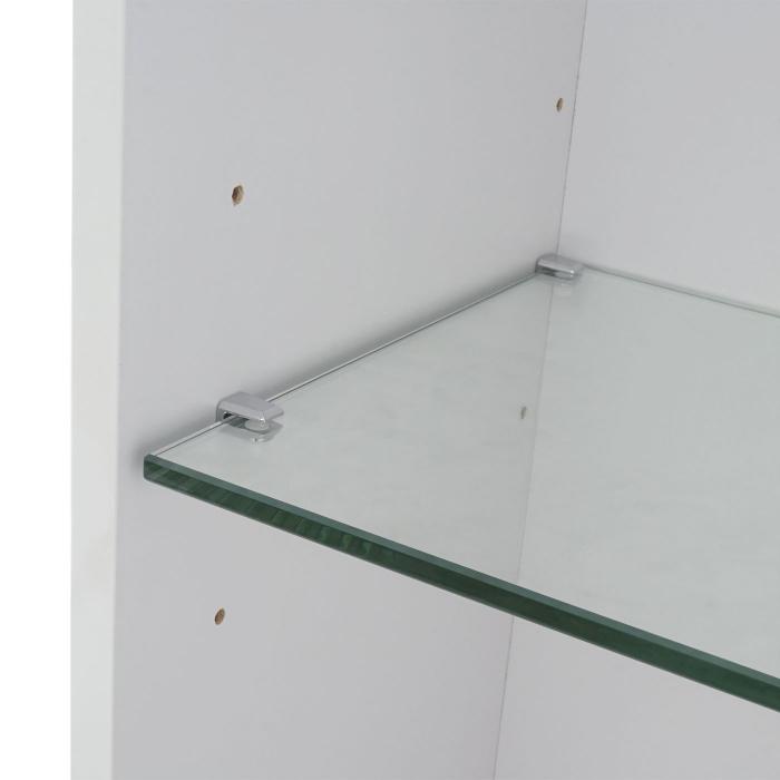 Badezimmerset XL HWC-B19, Waschtisch Wandspiegel 2x Hngeschrank, hochglanz ~ wei