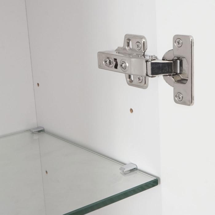 Hngeschrank HWC-B19, Midischrank Hochschrank Badezimmer Badmbel, hochglanz 150x30cm ~ wei