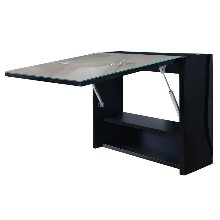 Spiegelschrank HWC-B19, Wandspiegel Badspiegel Badezimmer, aufklappbar hochglanz 48x59cm ~ schwarz