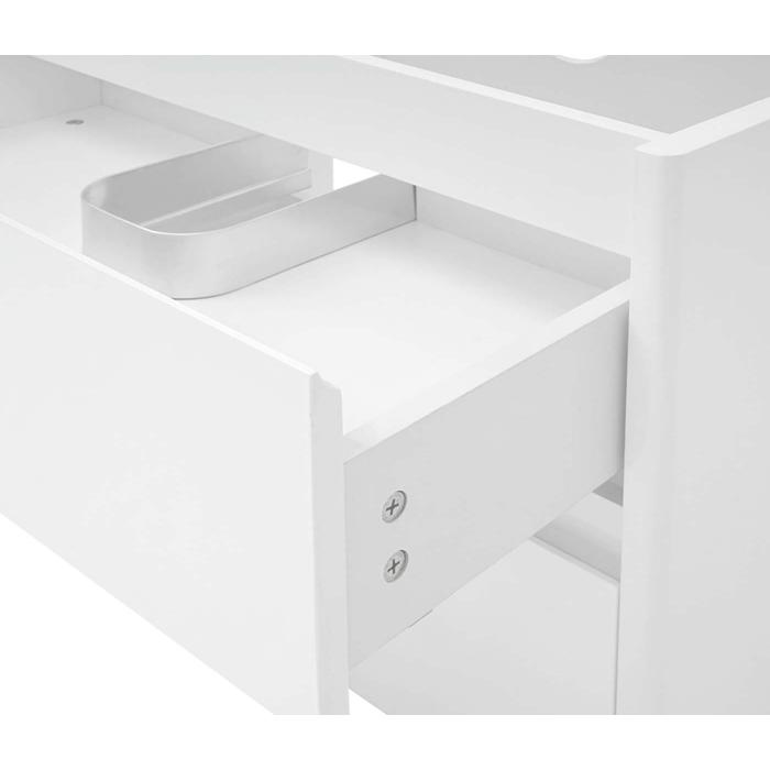 Waschbeckenunterschrank HWC-B19, Waschtischunterschrank Waschtisch Badezimmer, hochglanz Soft-Close 50x80cm ~ wei