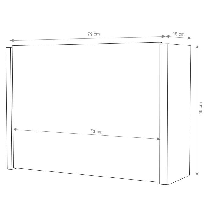 Spiegelschrank HWC-B19, Wandspiegel Badspiegel Badezimmer, aufklappbar hochglanz 48x79cm ~ schwarz