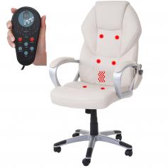 Massage-Bürostuhl HWC-A69, Drehstuhl Chefsessel, Heizfunktion Massagefunktion