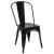 Stuhl HWC-A73, Bistrostuhl Stapelstuhl, Metall Industriedesign stapelbar ~ schwarz