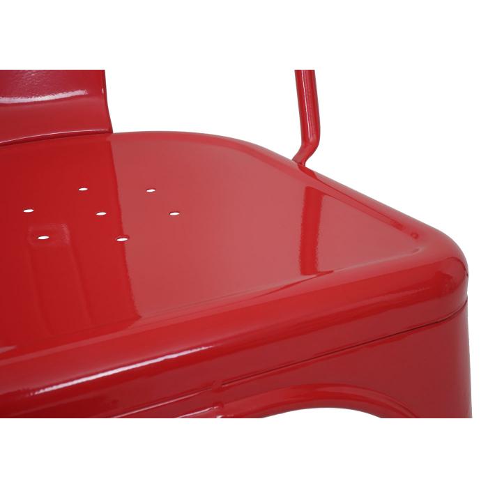 Stuhl HWC-A73, Bistrostuhl Stapelstuhl, Metall Industriedesign stapelbar ~ rot