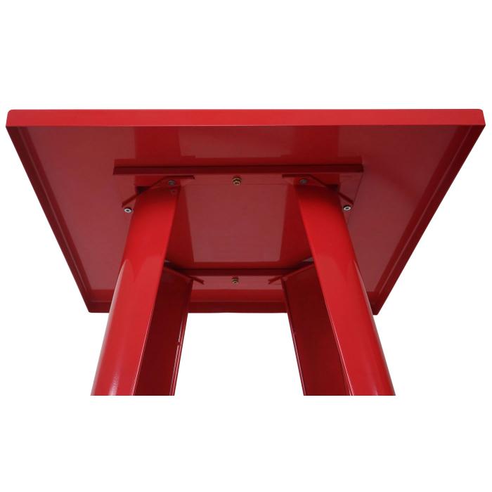 Set Stehtisch + 2x Barhocker HWC-A73, Barstuhl Bartisch, Metall Industriedesign ~ rot