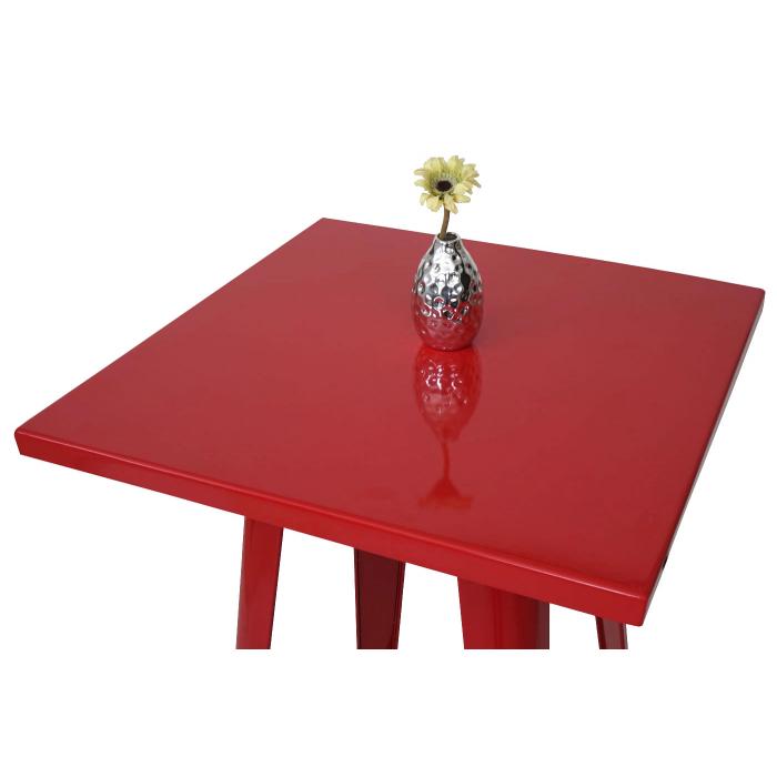 Stehtisch HWC-A73, Bistrotisch Bartisch, Metall Industriedesign 105x60x60cm ~ rot