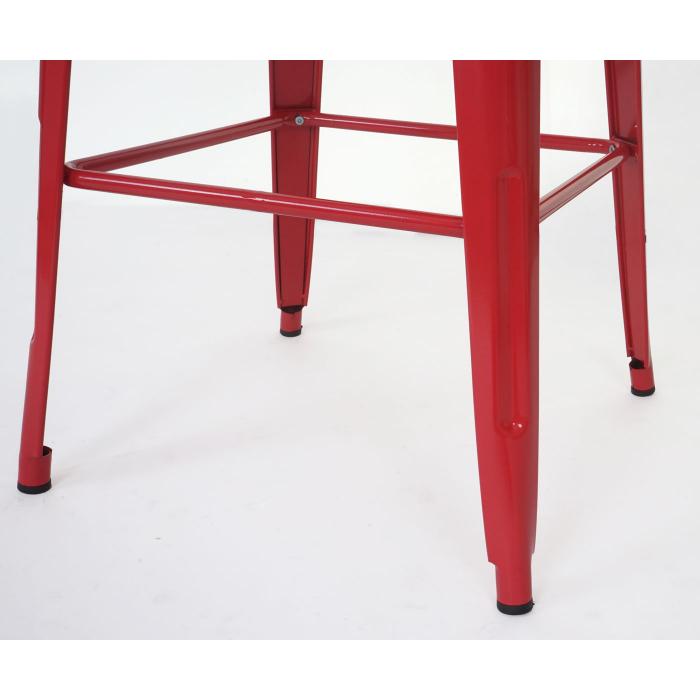 Stehtisch HWC-A73, Bistrotisch Bartisch, Metall Industriedesign 105x60x60cm ~ rot