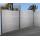 WPC-Sichtschutz Sarthe, Windschutz Zaun, WPC-Pfosten ~ 3er Set, 5,7m grau