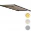 Elektrische Kassetten-Markise T122, Vollkassette Volant 4x3m ~ Polyester Sand, anthrazit