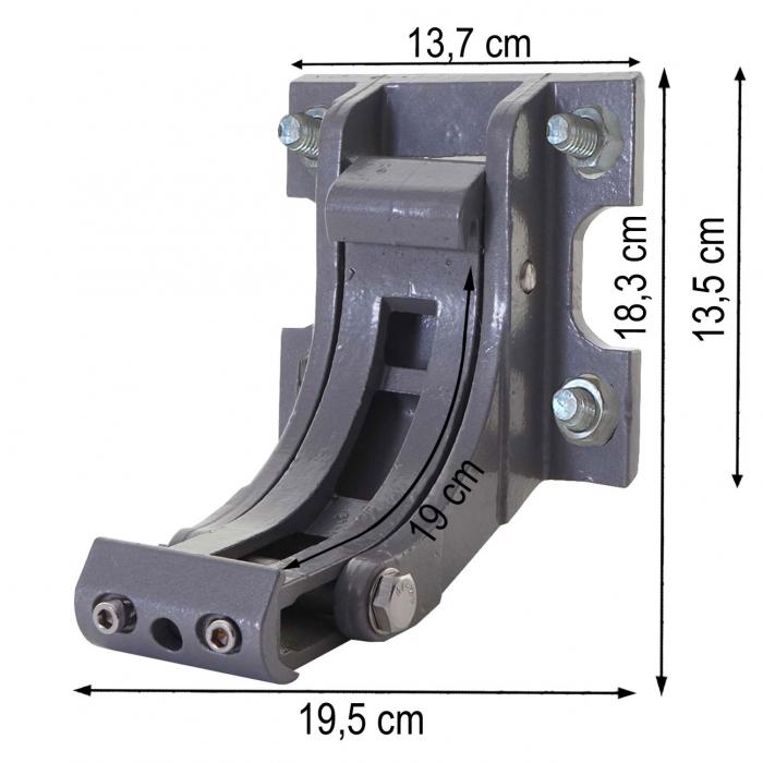 3er-Set Wandhalterung fr Markise T124, Wandkonsole Wandmontage Adapter ~ grau