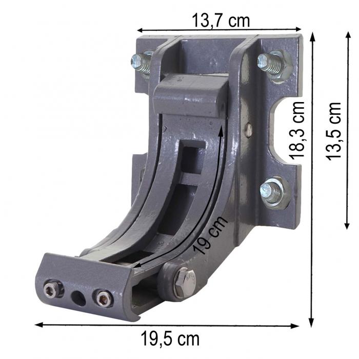 2er-Set Wandhalterung fr Markise T122, T123, Wandkonsole Wandmontage Adapter ~ grau