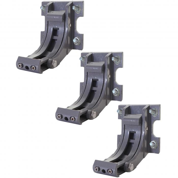 3er-Set Wandhalterung fr Markise T124, Wandkonsole Wandmontage Adapter ~ grau