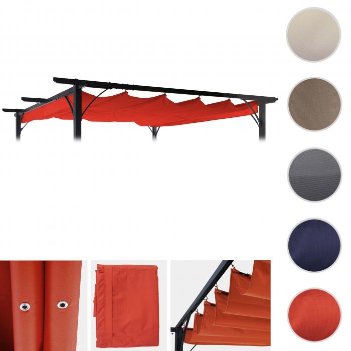 Ersatzbezug 320x250cm für Dach Pergola Pavillon HWC-C42 3x3m taupe