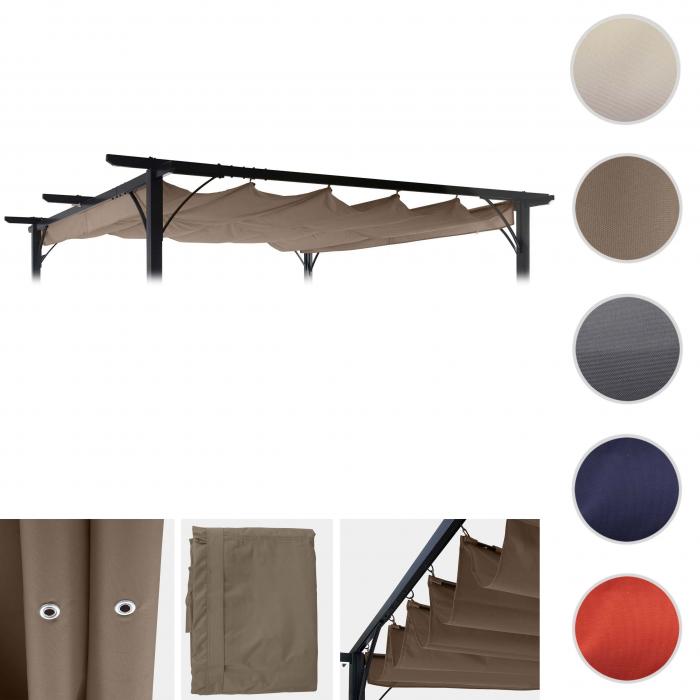 Ersatzbezug 320x250cm fr Dach Pergola Pavillon HWC-C42 3x3m ~ taupe-braun