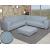 Ecksofa HWC-C47, Sofa Loungesofa Couch, Stoff/Textil Indoor wasserabweisend 245cm ~ blau ohne Ablage