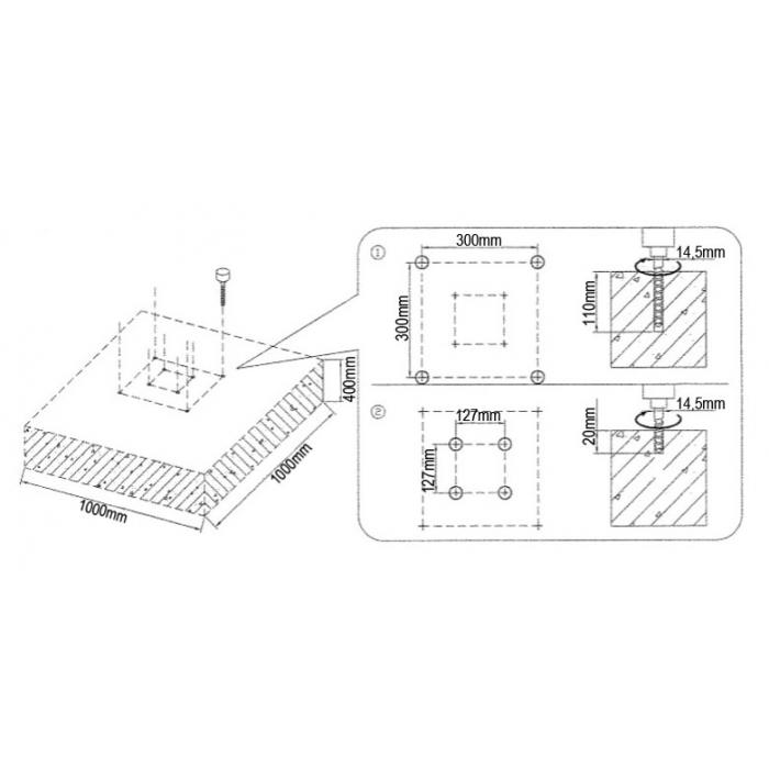 Gastronomie-Luxus-Sonnenschirm HWC-D20, XXL-Schirm Marktschirm, 5x5m (7,2m) Polyester/Alu 90kg ~ anthrazit