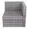 Poly-Rattan-Garnitur HWC-D28, Gartengarnitur Sofa Set ~ grau, Polster creme ohne Deko-Kissen/Abdeckung