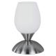 Reality|Trio Tischleuchte Tischlampe Touch Me ~ nickel matt, Glas opal matt wei