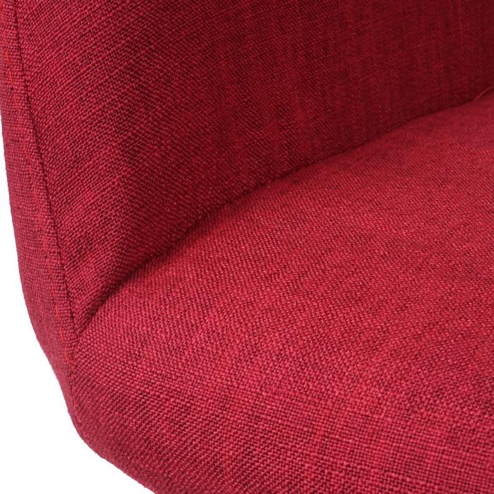 Esszimmerstuhl HWC-A50 II, Stuhl Kchenstuhl, Retro 50er Jahre Design ~ Textil, purpurrot, helle Beine