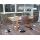 6er-Set Esszimmerstuhl HWC-C41, Stuhl Kchenstuhl, hhenverstellbar drehbar, Stoff/Textil ~ vintage braun
