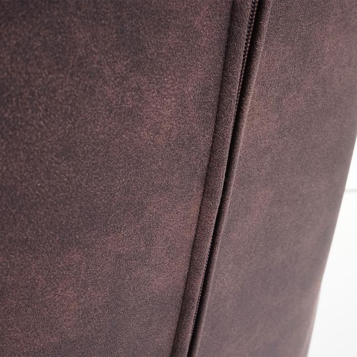 6er-Set Esszimmerstuhl Malmö T381, Stuhl Küchenstuhl, Retro 50er Jahre Design ~ Textil, vintage dunkelbraun, helle Beine