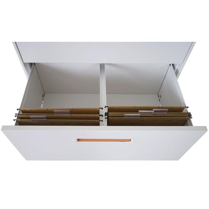 Hngeregisterschrank HWC-A10, Aktenschrank Broschrank Stahlschrank, A4 abschliebar ~ 132x76x46cm wei