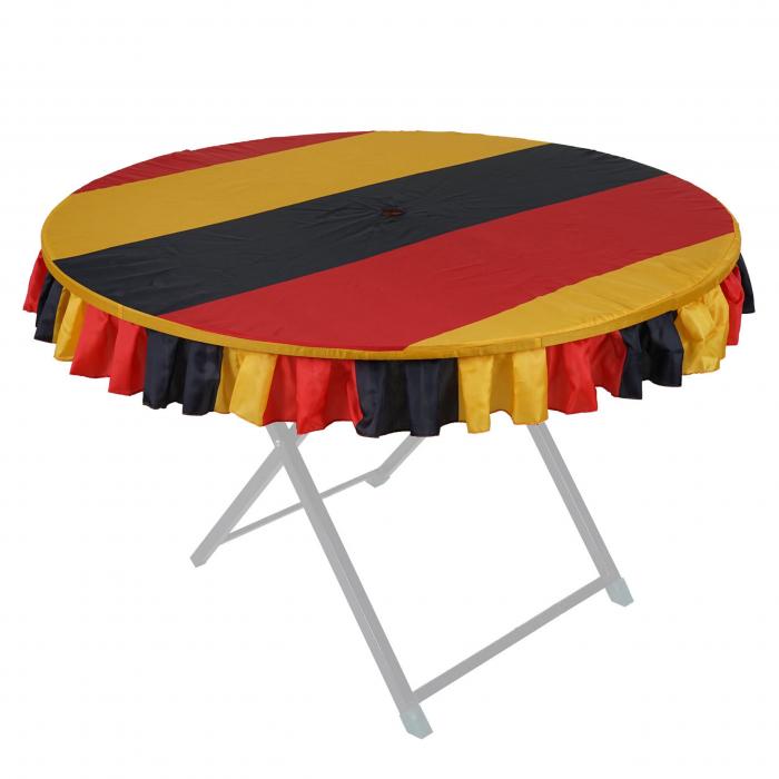 Tischdecke HWC-D18, Biergartentisch-Husse Tischhusse, Deutschland WM EM 115cm